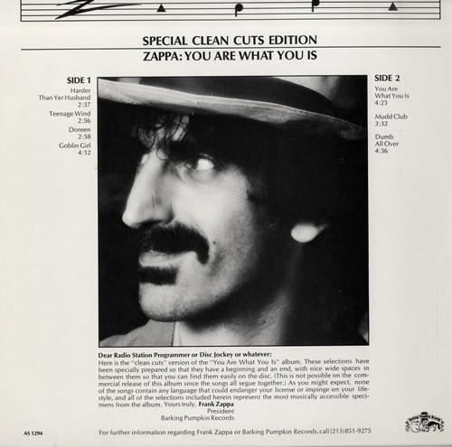 Zappa: You Are What You Is (Special Clean Cuts Edition) 