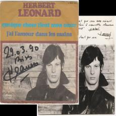 Quelque Chose Tient Mon Coeur [ Pic. sleeve autographiée + Photographie signée ]