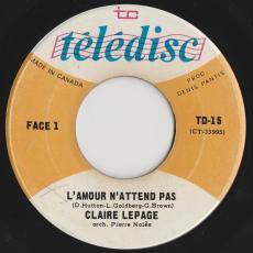 L'Amour N'attends Pas / Il Est A Moi ( Strong VG / TransCanada sleeve )