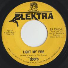 Light My Fire ( Strong VG ) / The Crystal Ship ( VG ) [ Yellow Labels ]